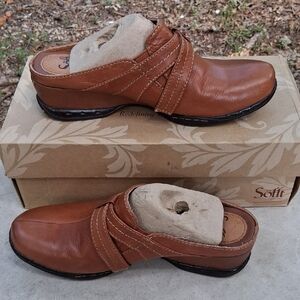 Sofft Brown Leather Slip-On Shoes